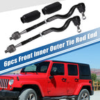 6pcs Front Inner Outer Tie Rod End Link for Dodge Durango (2011–2015)