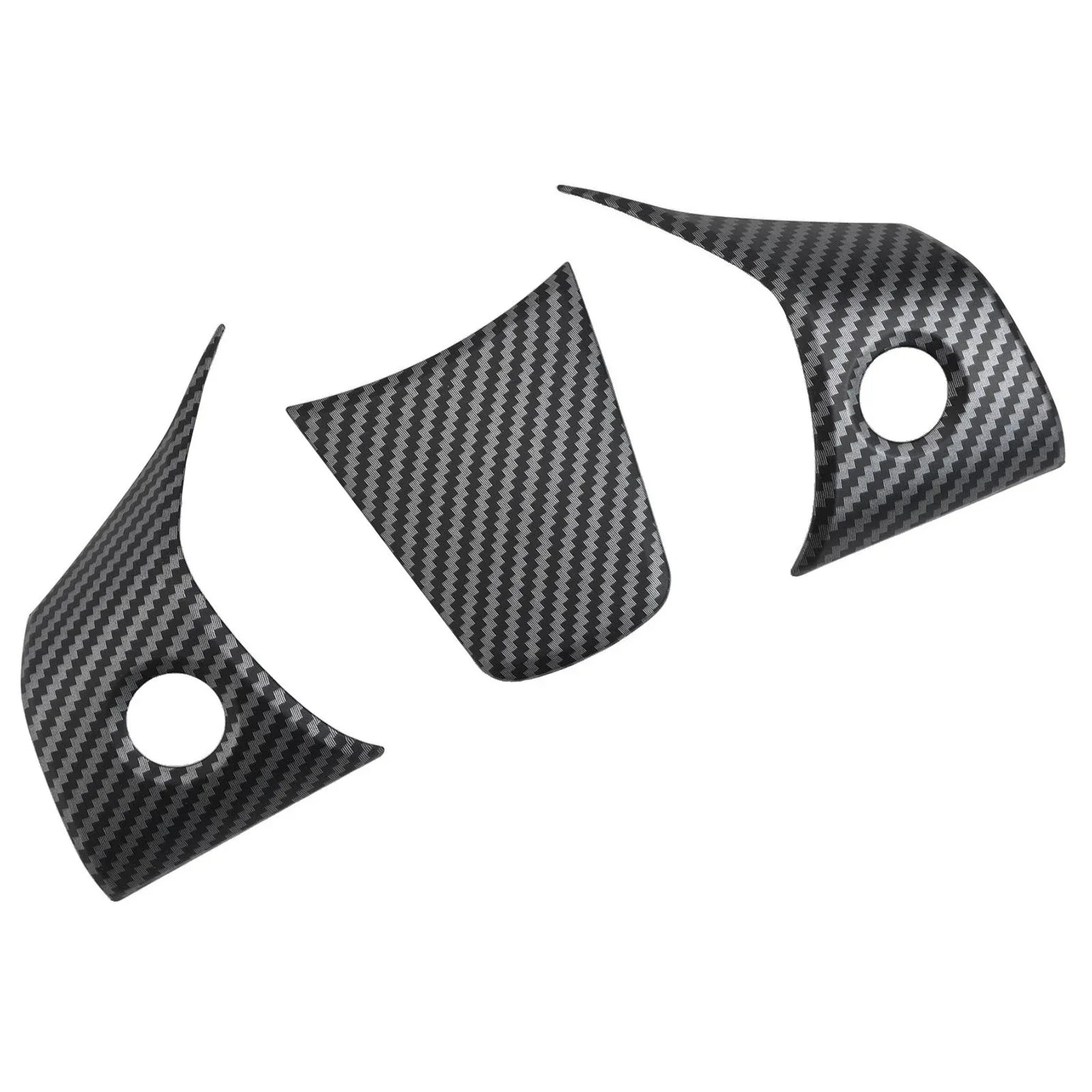 Carbon Fiber Interior Steering Wheel Trim for Tesla Model 3 (2017–2024)