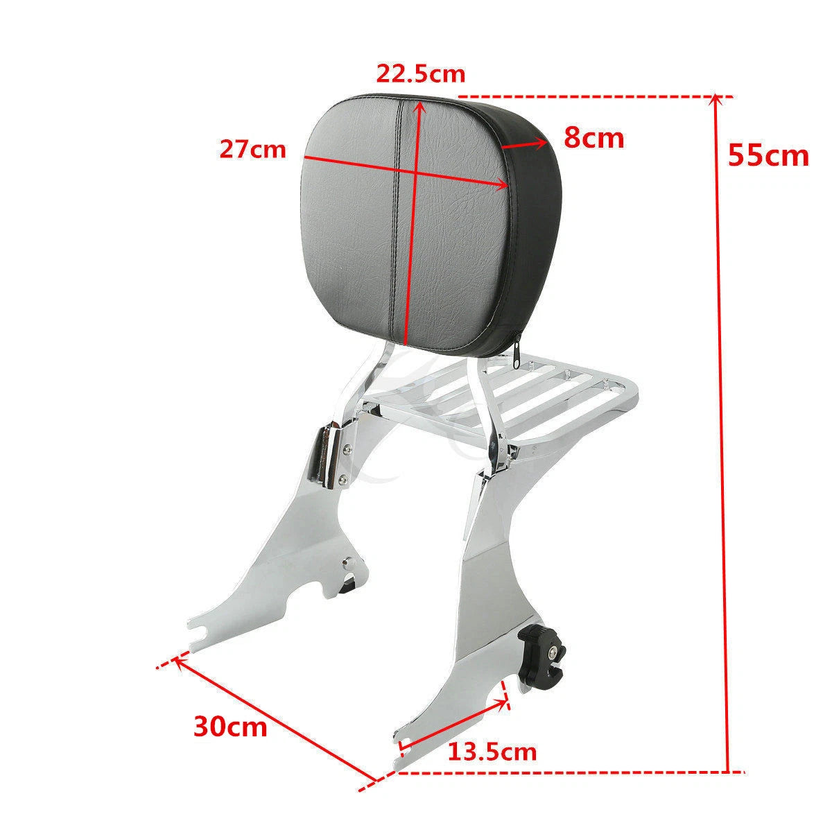 Backrest Sissy Bar & Luggage Rack for Harley Sportster XL 883 1200 (2004–2022)