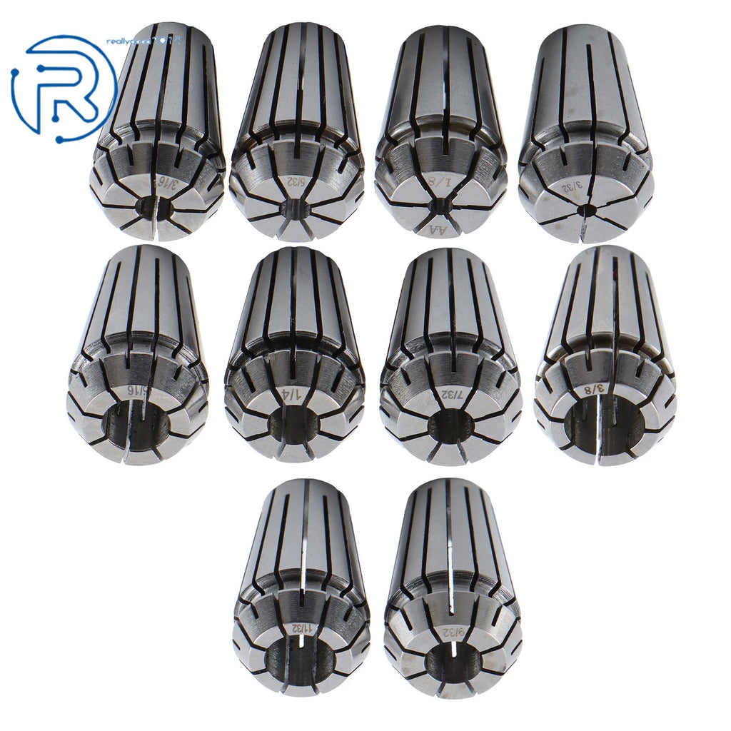 Set of 10 ER16 Collets for CNC Machines (Universal)