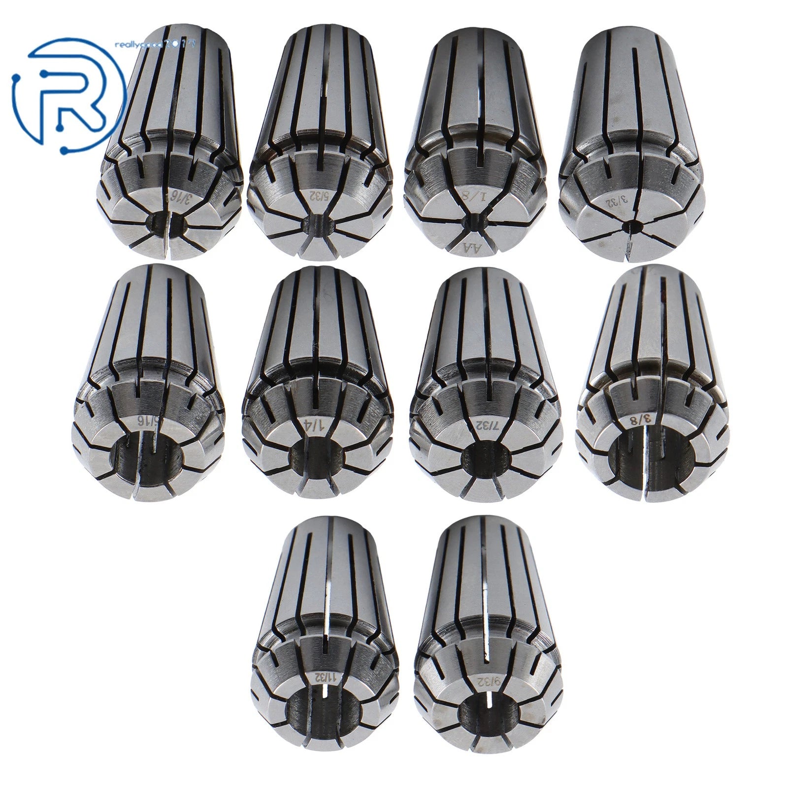 Set of 10 ER16 Collets for CNC Machines (Universal)