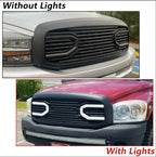 Pair LED Front Hood Grille Lights for Dodge RAM 2500 2006–2009, 1500 2006–2008