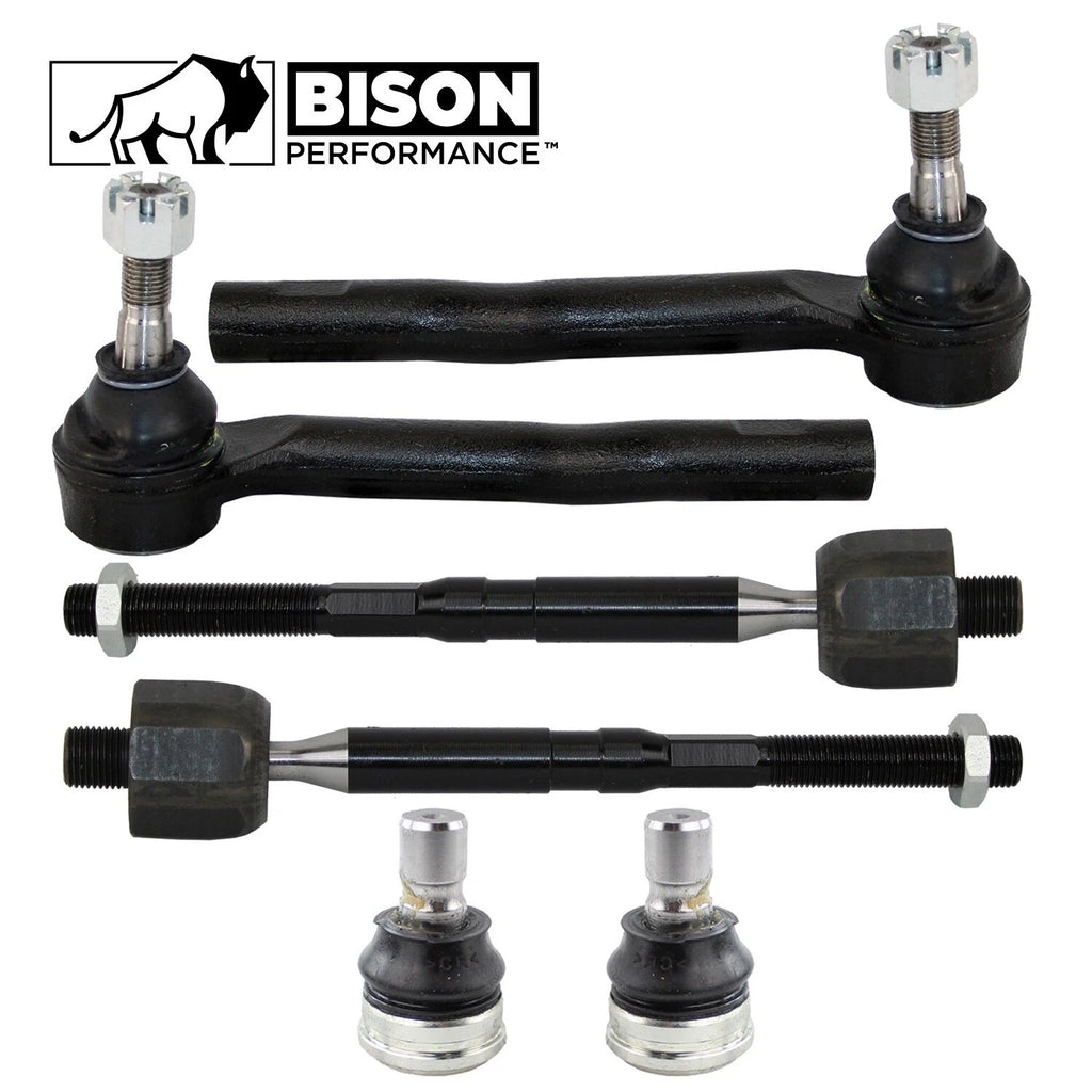 6pc Front Tie Rod End & Lower Ball Joint Kit for Mazda 2 (2015–2020)