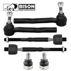 6pc Front Tie Rod End & Lower Ball Joint Kit for Mazda 2 (2015–2020)