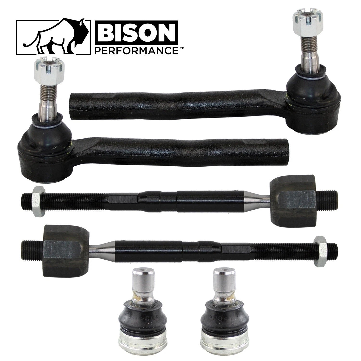 6pc Front Tie Rod End & Lower Ball Joint Kit for Mazda 2 (2015–2020)