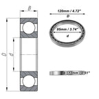 Deep Groove Ball Bearing 6819 for Scooter Skateboard Wheel (95x120x13mm)