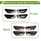 Set of 1 Interior Door Handle Bowl Cover Trim for Hyundai Tucson (2016–2023) Carbon Fiber Black