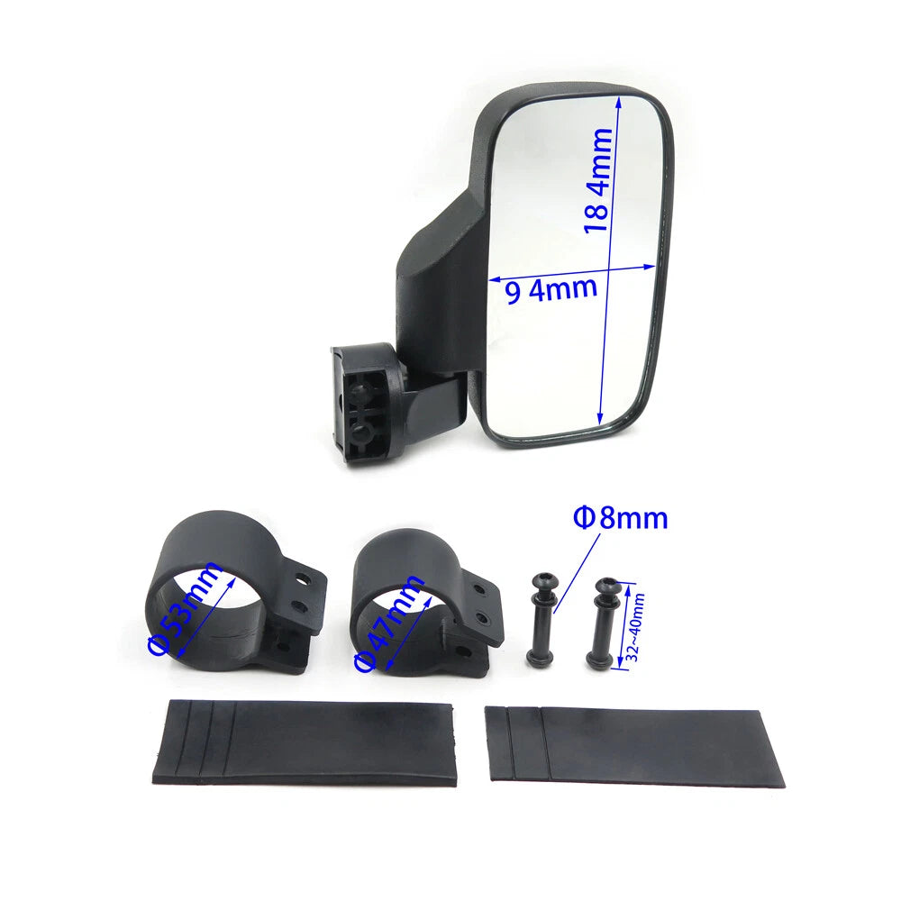 Rear Side View Mirror Kit for Kawasaki Mule Teryx 800 (2008–2020)