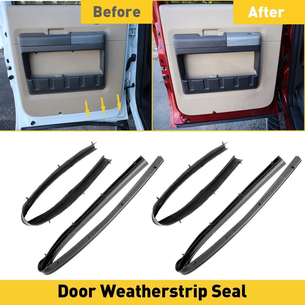 Rear Door Weatherstrip Seal Rubber for Ford F250 F350 Super Duty (1999–2017)