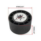 13" Black Marine Boat Steering Wheel with 3/4" Tapered Keyway Adapter