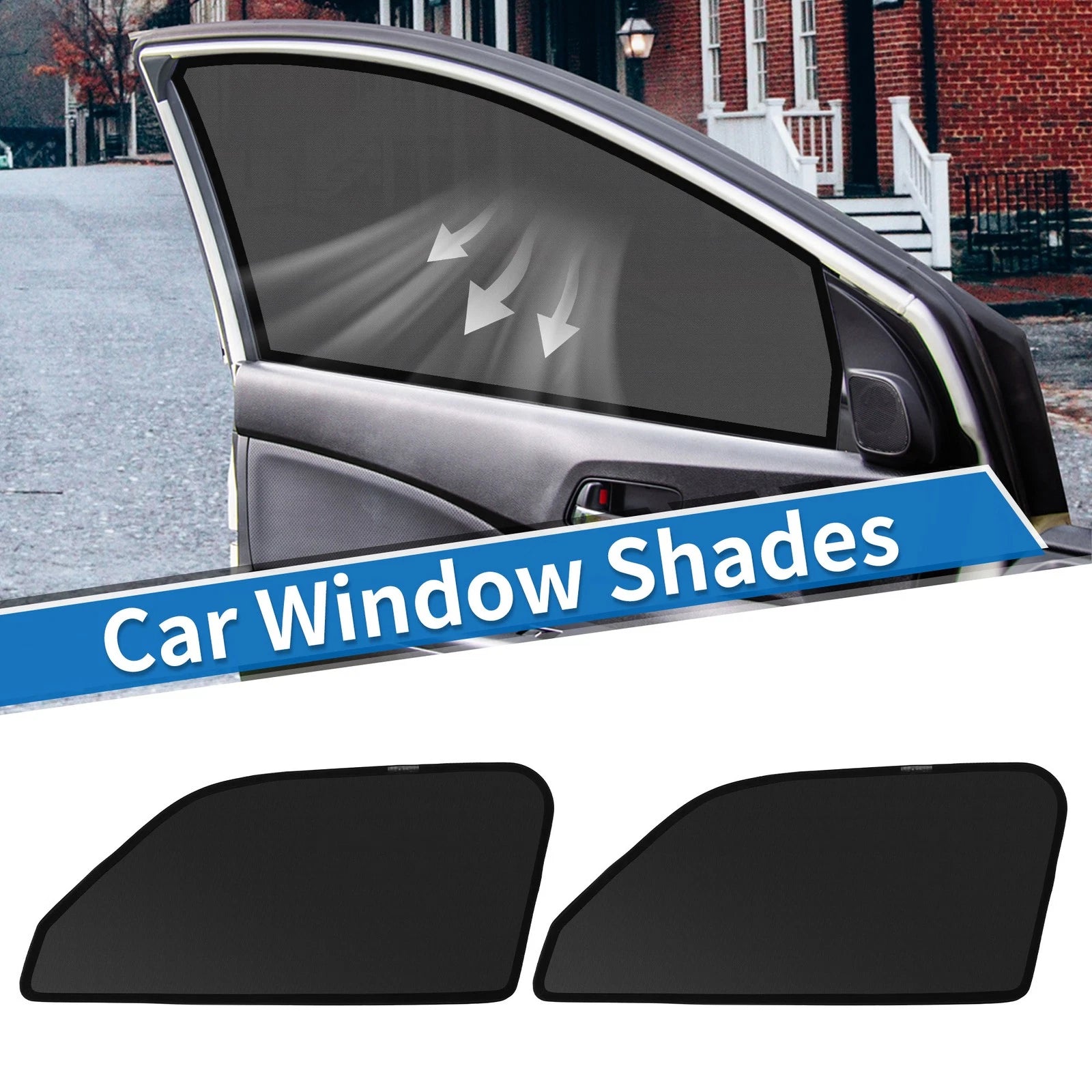 Car Window Cover Set for Honda Fit GR Series (Driver & Passenger Side) Black