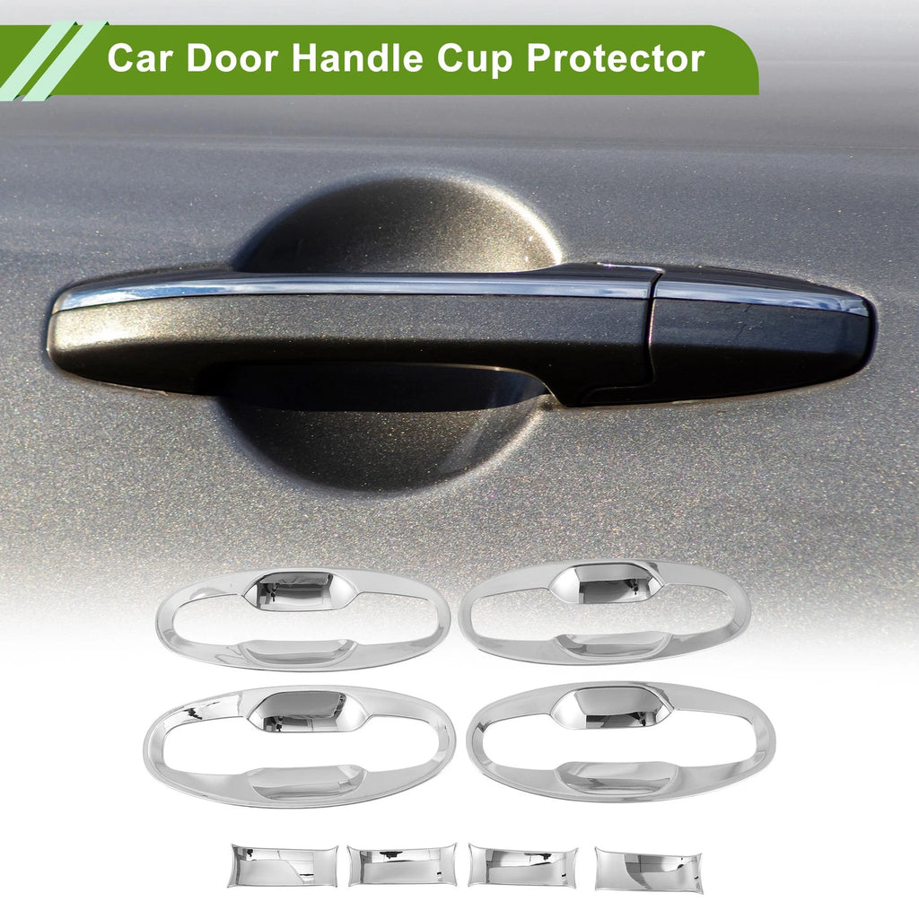 Set of 8 Chrome Door Handle Cup Protectors for Subaru XV (2018)