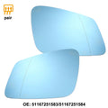 1 Pair Mirror Glass for BMW 740Li 550i (No. 51167251583/51167251584)