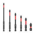 Set of 6 Heavy Duty PH2 Magnetic Drill Bits for Cross Screwdriver