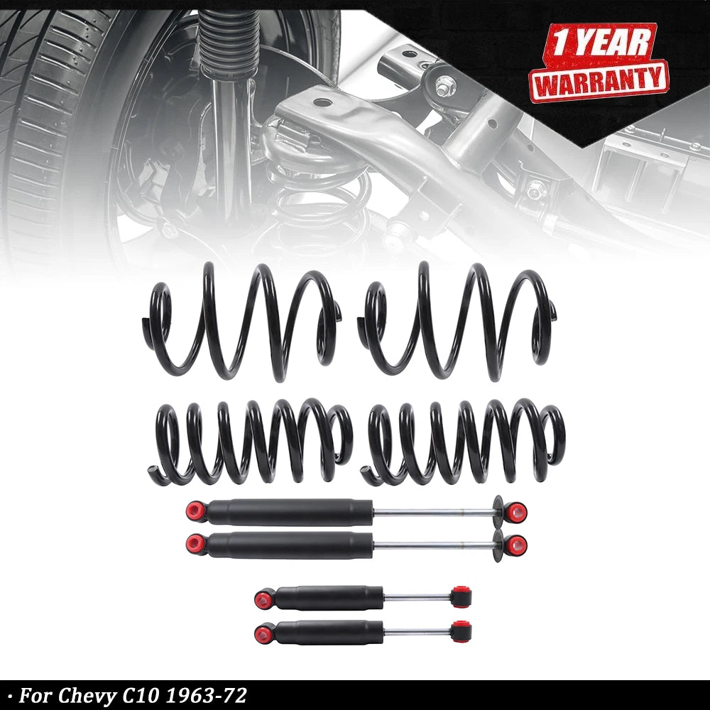 Set of 2 Lowered Coil Springs for Chevy C10 (1963–1972)