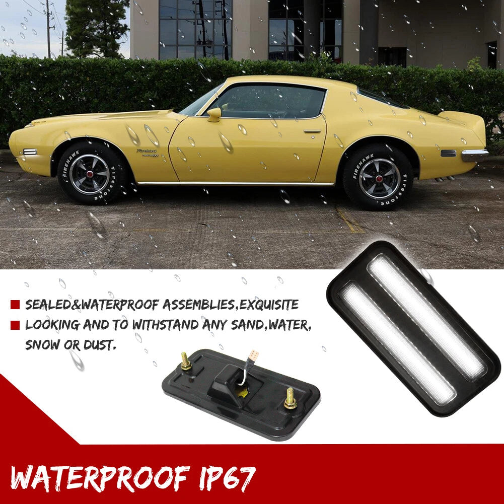 4X LED Corner Side Marker Lights for Pontiac Firebird (1970–1981)