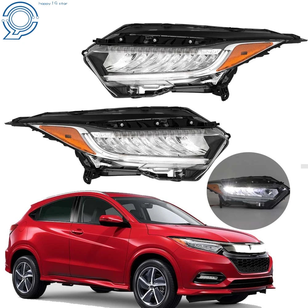 Set of 2 Full LED Headlight Assemblies for Honda HR-V Touring (2019–2022)