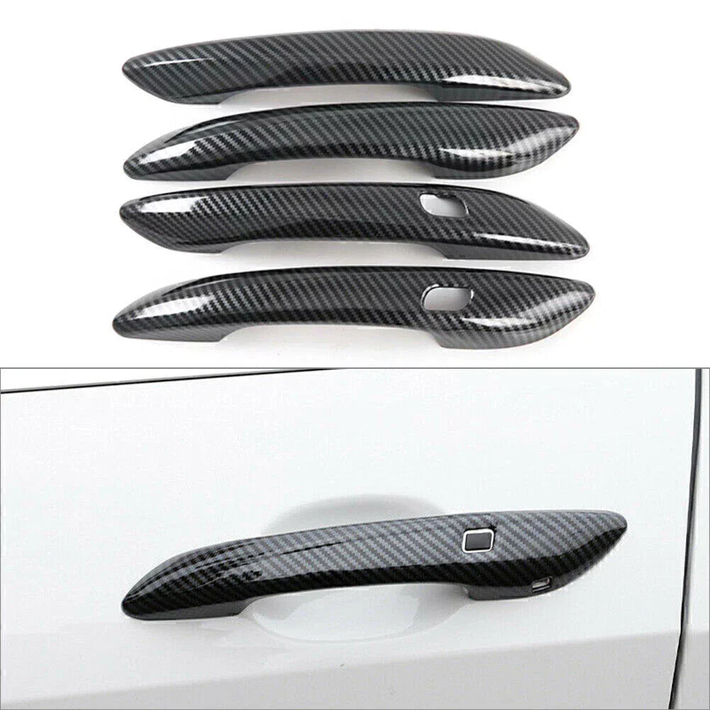 4pcs Carbon Fiber Exterior Side Door Handle Covers for Hyundai Elantra (2021)