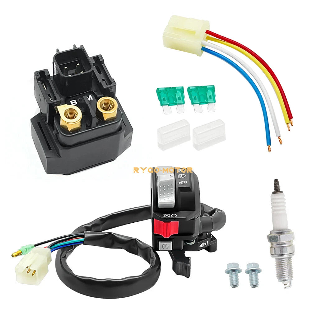 Start Stop Switch & Starter Relay Plug Spark Kit for Yamaha Kodiak 400 (2000–2001)