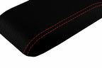 Console Lid Armrest Cover for Honda Prelude (1997–2001) Carbon Fiber Red Stitch