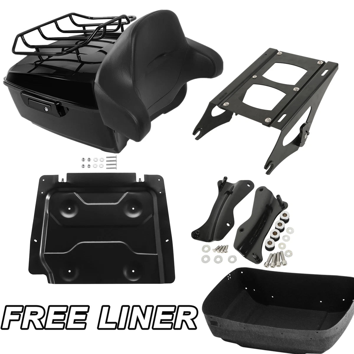 Trunk Pad Rack Plate Docking Kit for Harley Road Glide (2014–Present)
