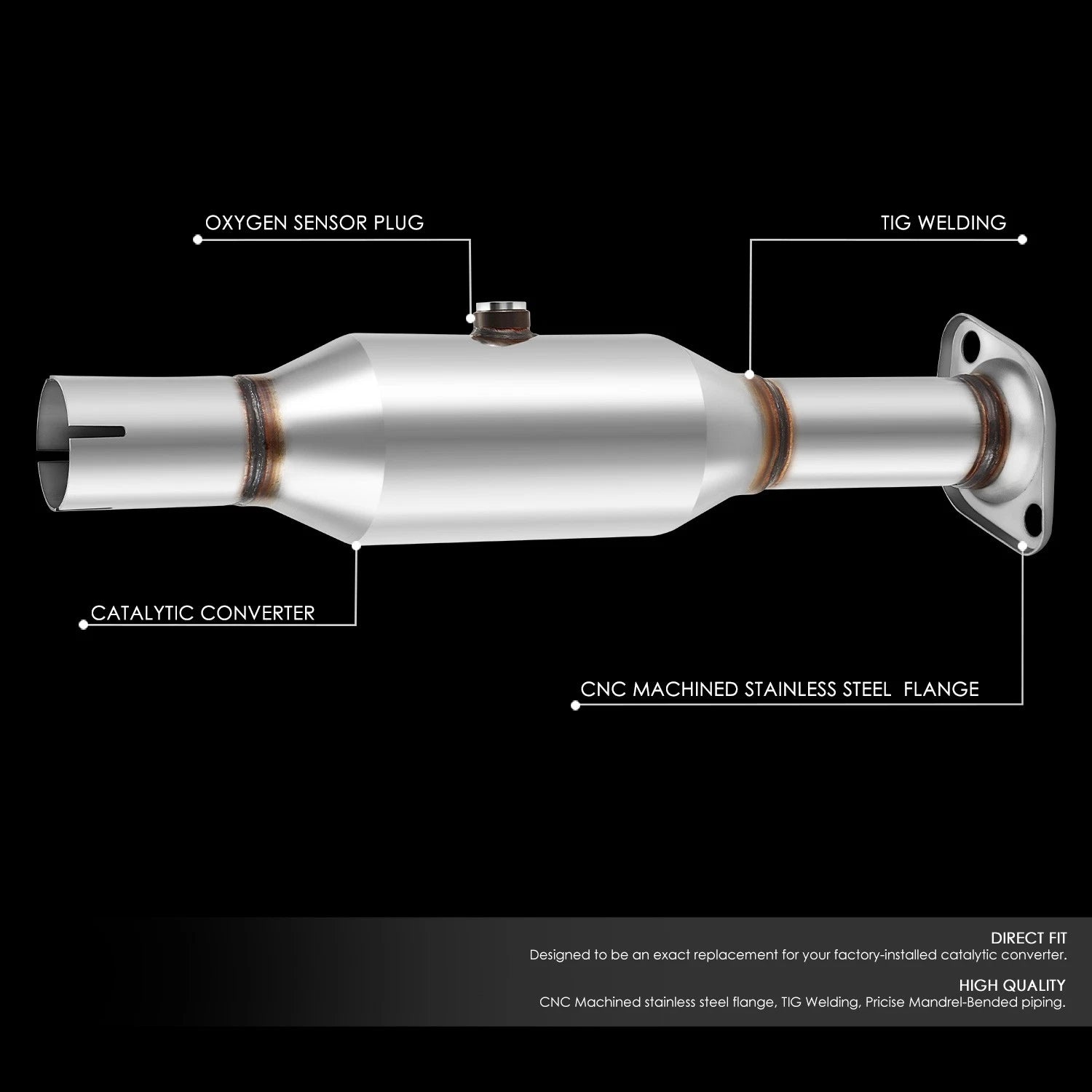 Rear Catalytic Converter for Ford Escape Mazda Tribute Mercury Mariner (2009–2012)