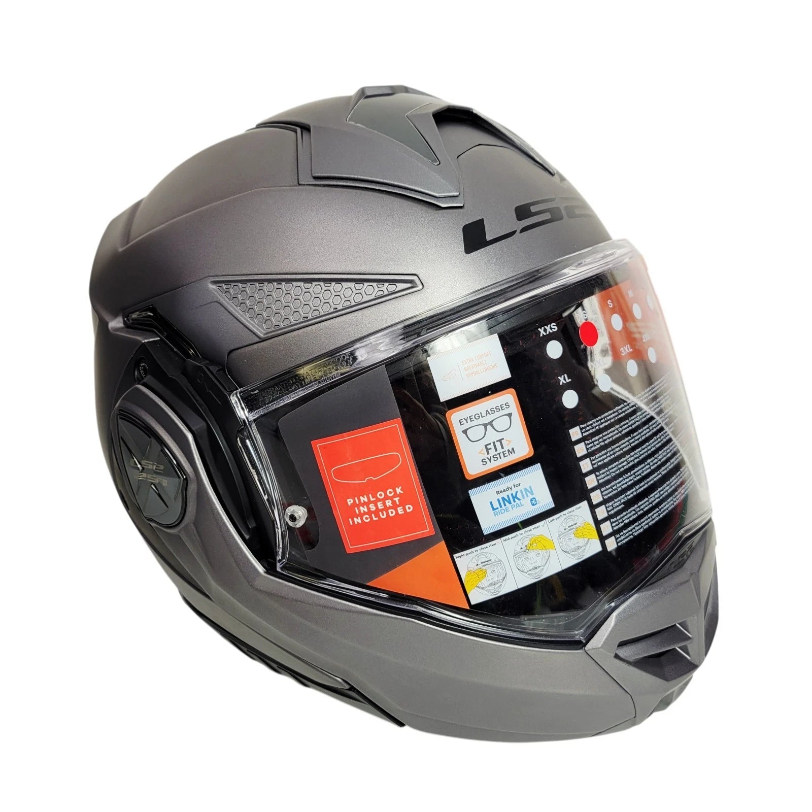 FF901 Advant X Motorcycle Helmet for LS2 (Size XS, Matte Titanium) 901-1031