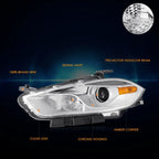 Left Side Projector Headlight Lamp Assembly for Dodge Dart (2013–2016)