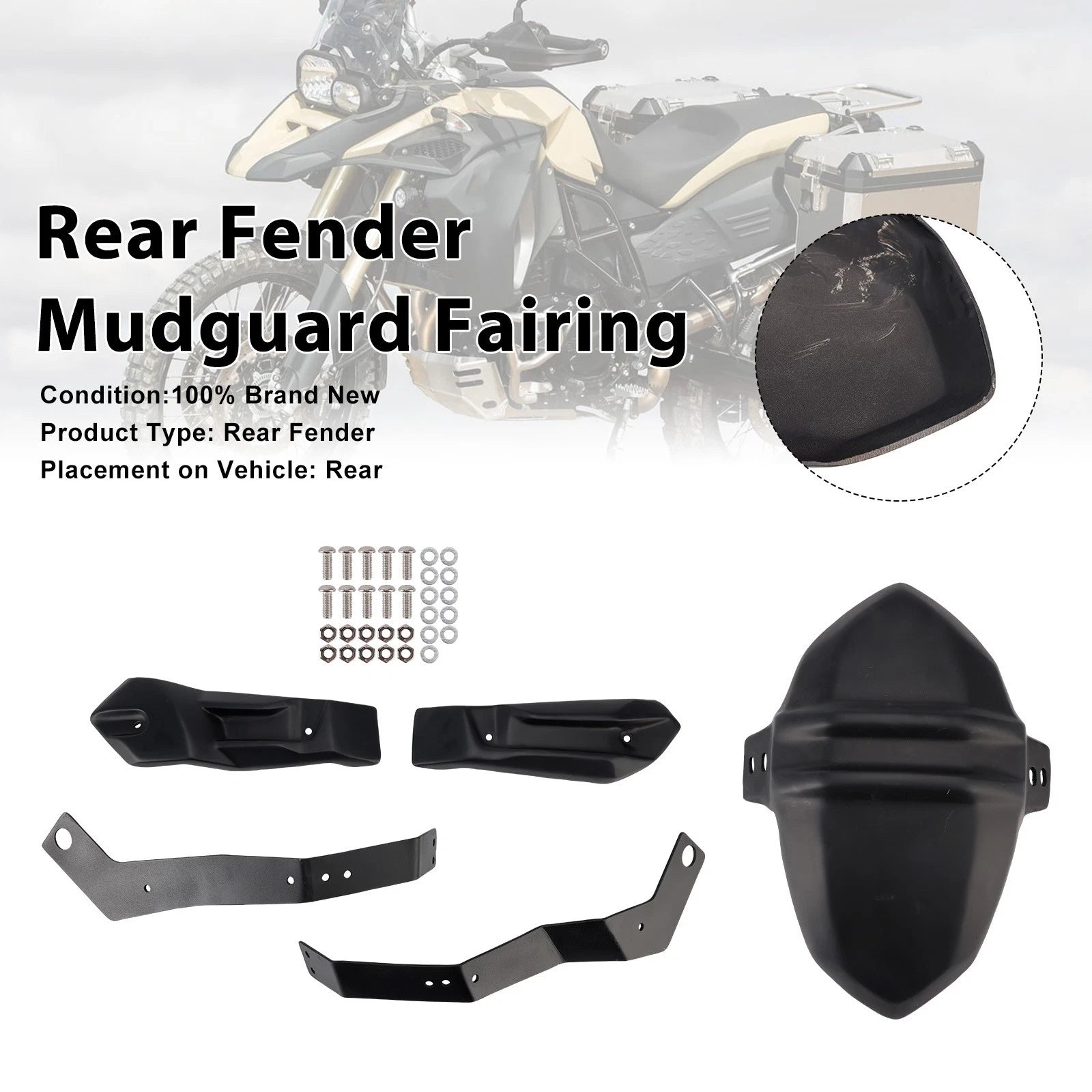 Rear Fender Mudguard for BMW F800GS (2008–2017)