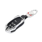 Silver 5-Button Smart Key Fob Shell Cover for Jeep Grand Cherokee (2014-2023)