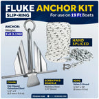 Fluke Anchor Kit for Boat (3 lb) with Rope & Chain