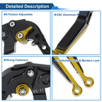 Adjustable Brake Clutch Lever for Honda X11 (2000–2001) Black Gold Tone