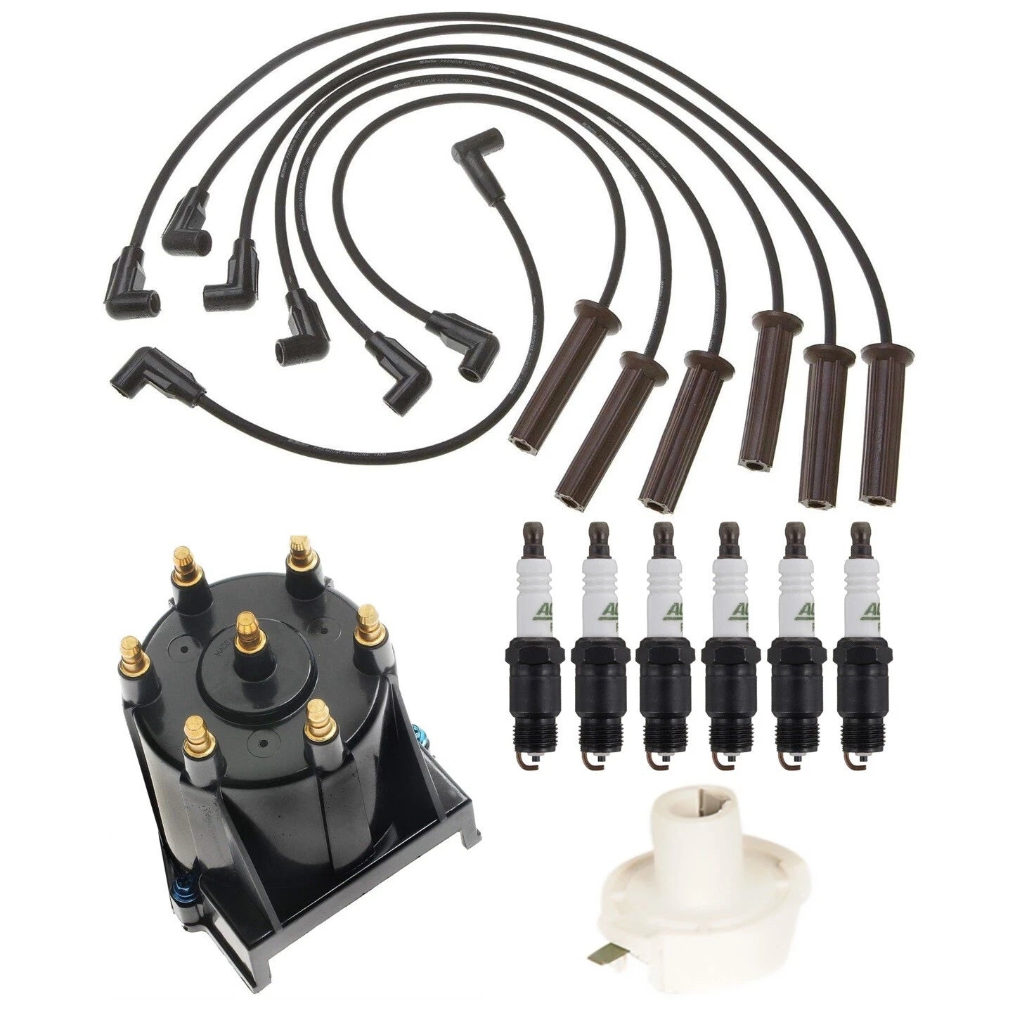 ACDelco Ignition Kit for Camaro 2.8L V6 (1982–1992) - Rotor, Cap, Wires, Plugs