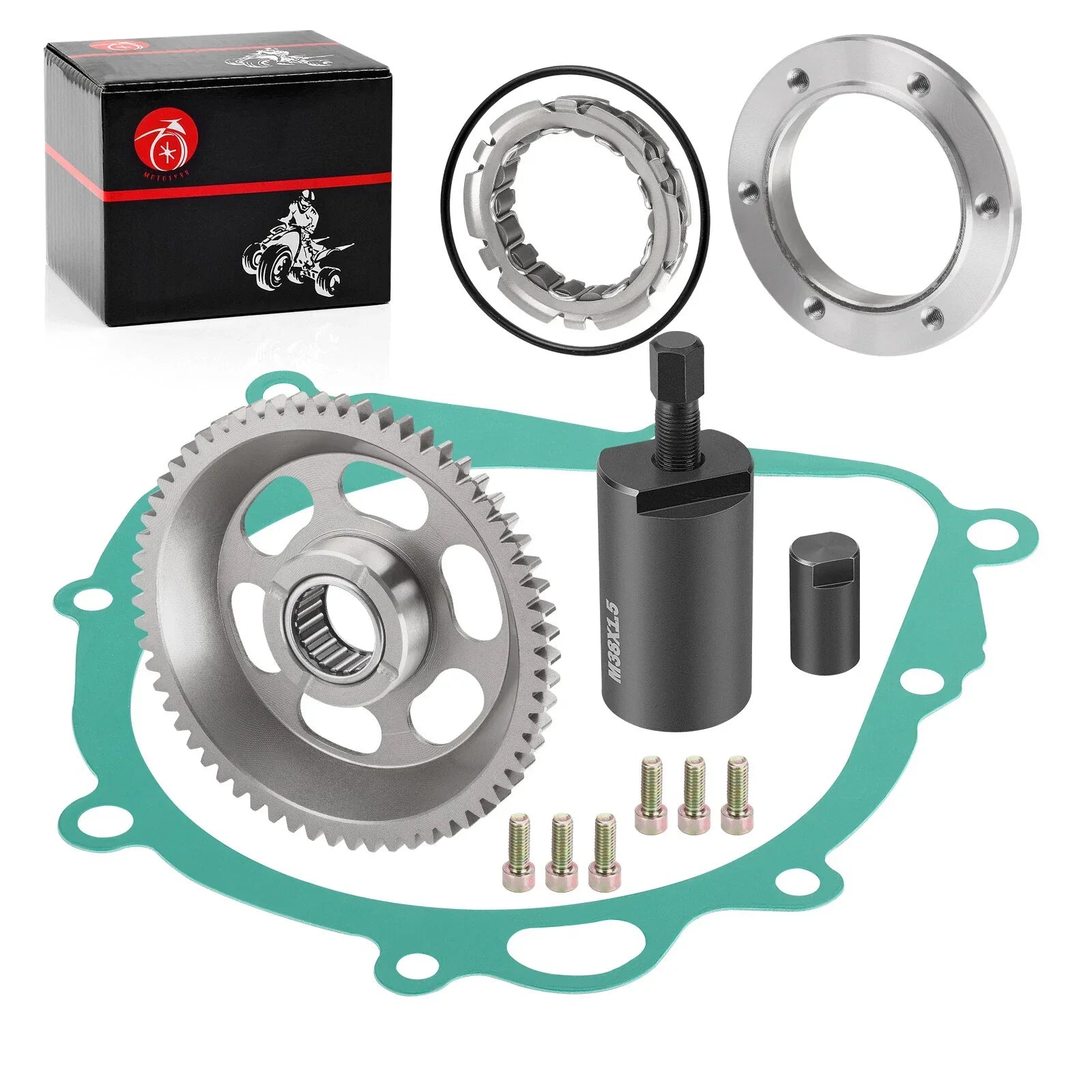 Starter Clutch One Way Bearing and Gear Idler Kit for Suzuki LTZ400 (2003–2014)