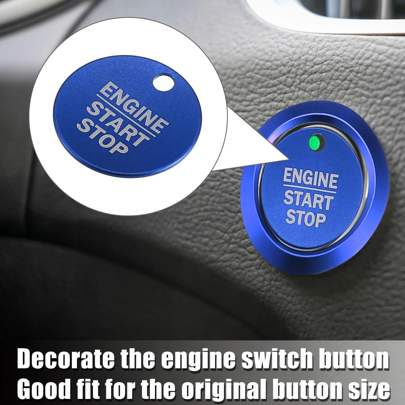 Engine Start Stop Button Cover Kit for Ford F-150 (2016–2021) Blue