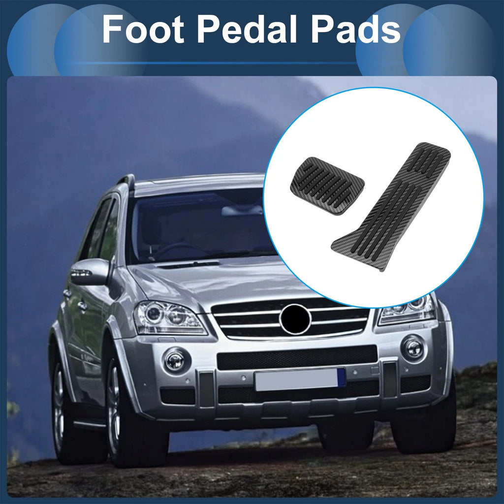 Set of 1 Automatic Foot Accelerator Pedal Cover for Mazda 2 (2015–2020) Black Carbon Fiber
