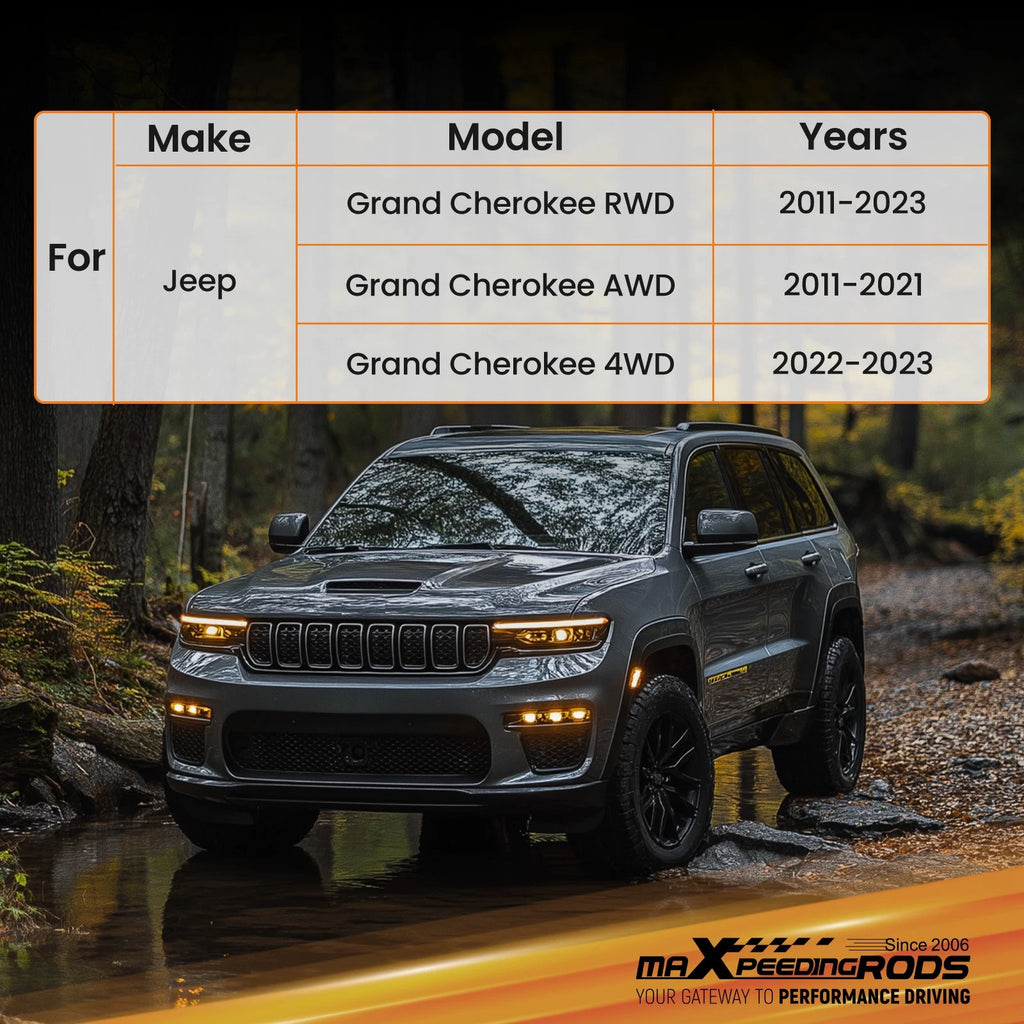 Pair of 0-2.5" Off-Road Rear Lift Shock Absorbers for Jeep Grand Cherokee (2011–2023)