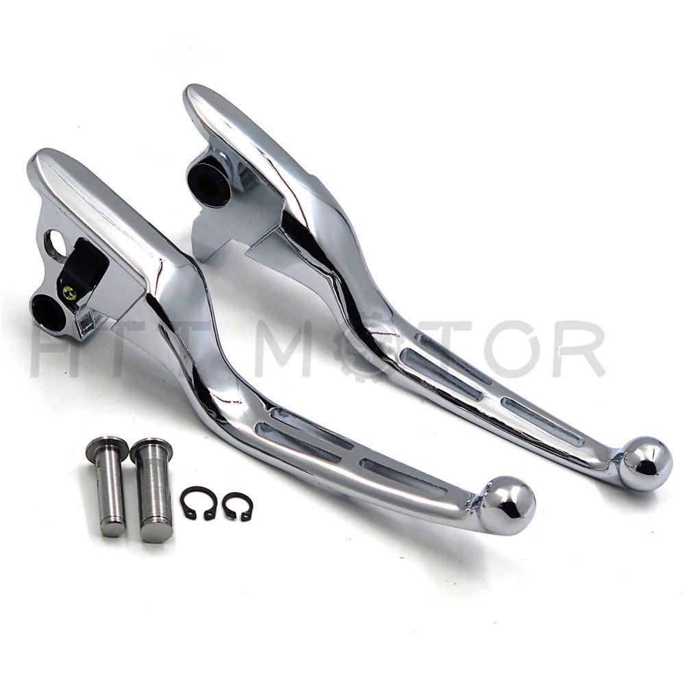 Chrome Brake Clutch Hand Levers for Harley FLHR FLHRC (2014–Present)