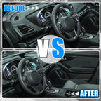 3pcs Black Steering Wheel Cover Trim Set for Subaru Forester Ascent (2019–2021)