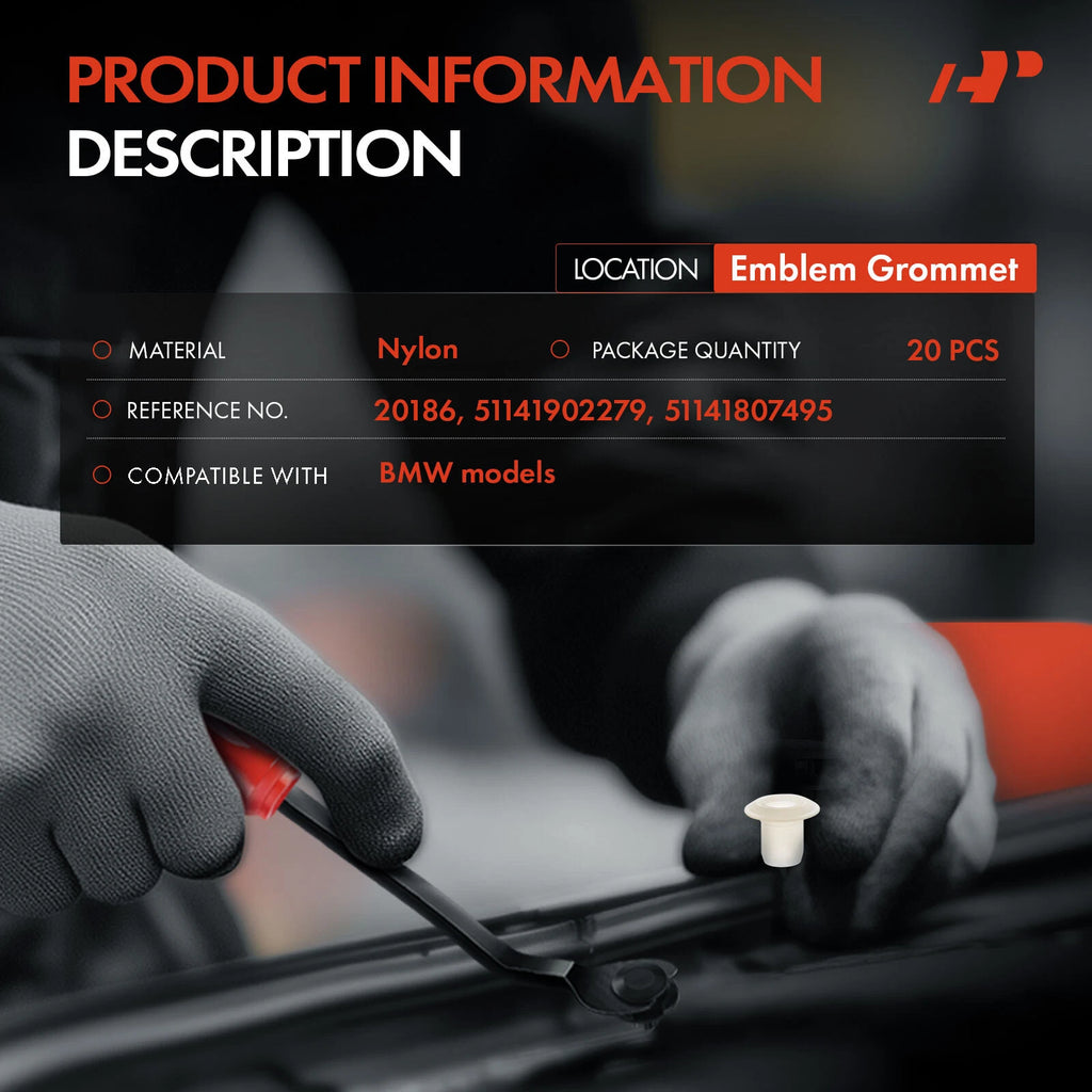 Hood Emblem Trunk Fitting Grommet Clips for BMW (2005-2020)