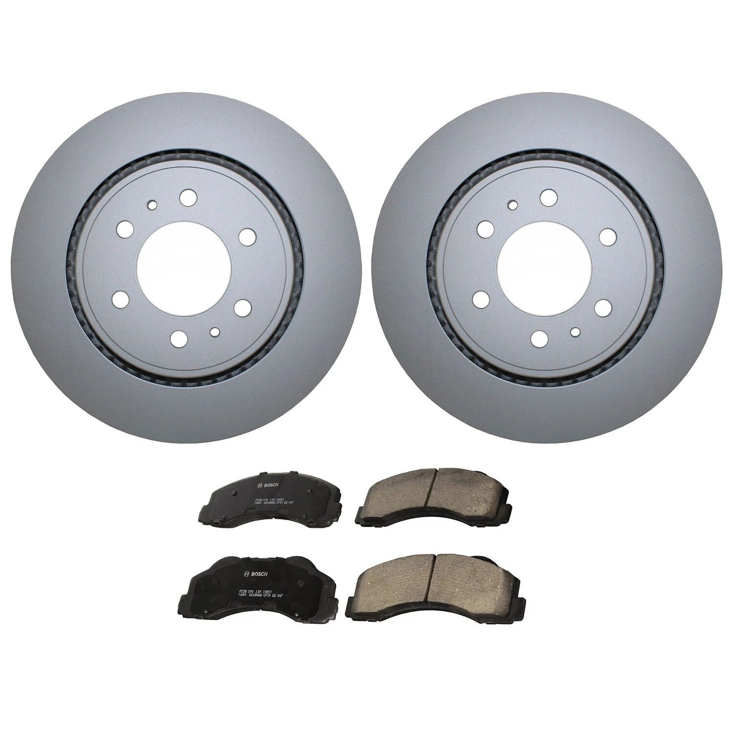 Front Brake Kit 350mm Coated Disc Rotors & Bosch Ceramic Pads for Ford Lincoln