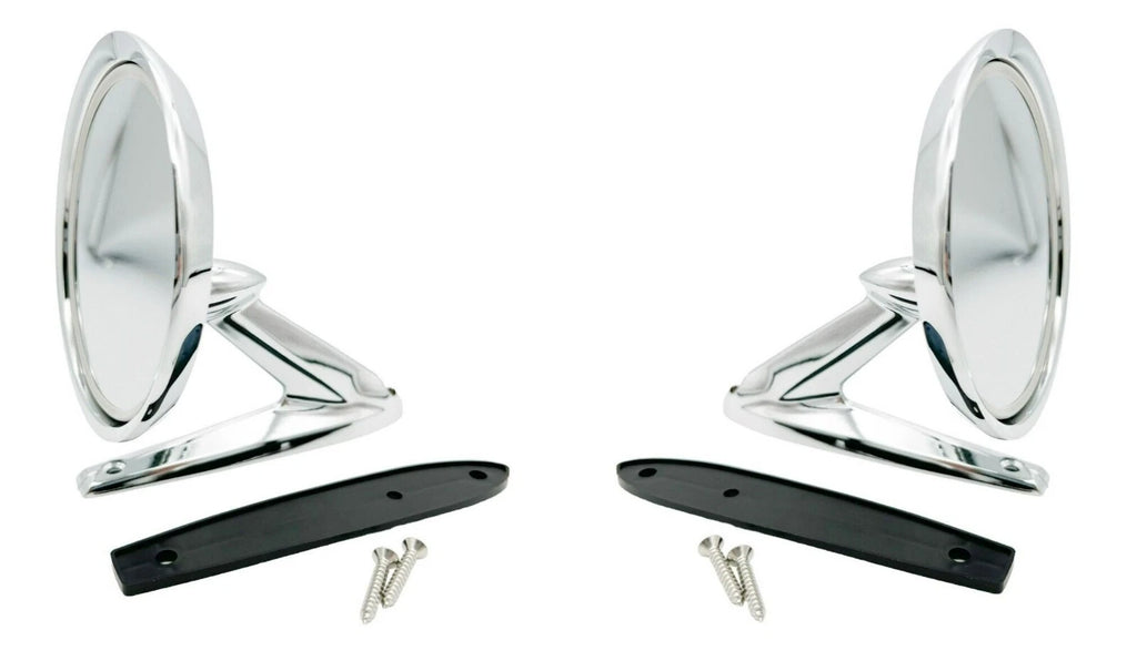 Chrome Exterior Rear View Side Mirrors Left and Right for 1964-1966 Mustang