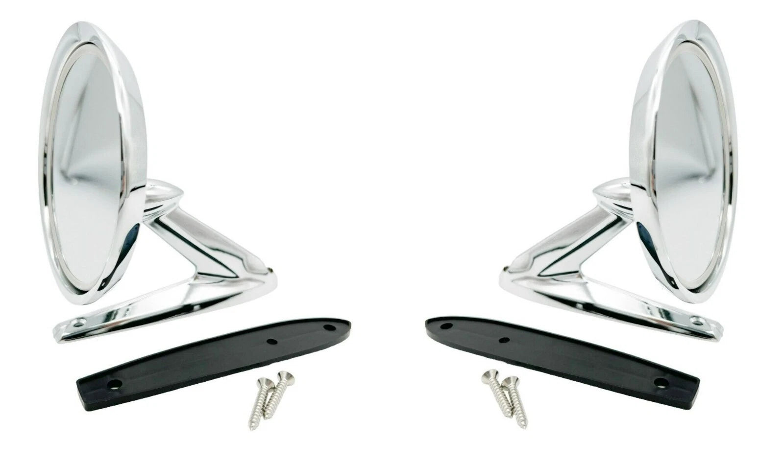 Chrome Exterior Rear View Side Mirrors Left and Right for 1964-1966 Mustang
