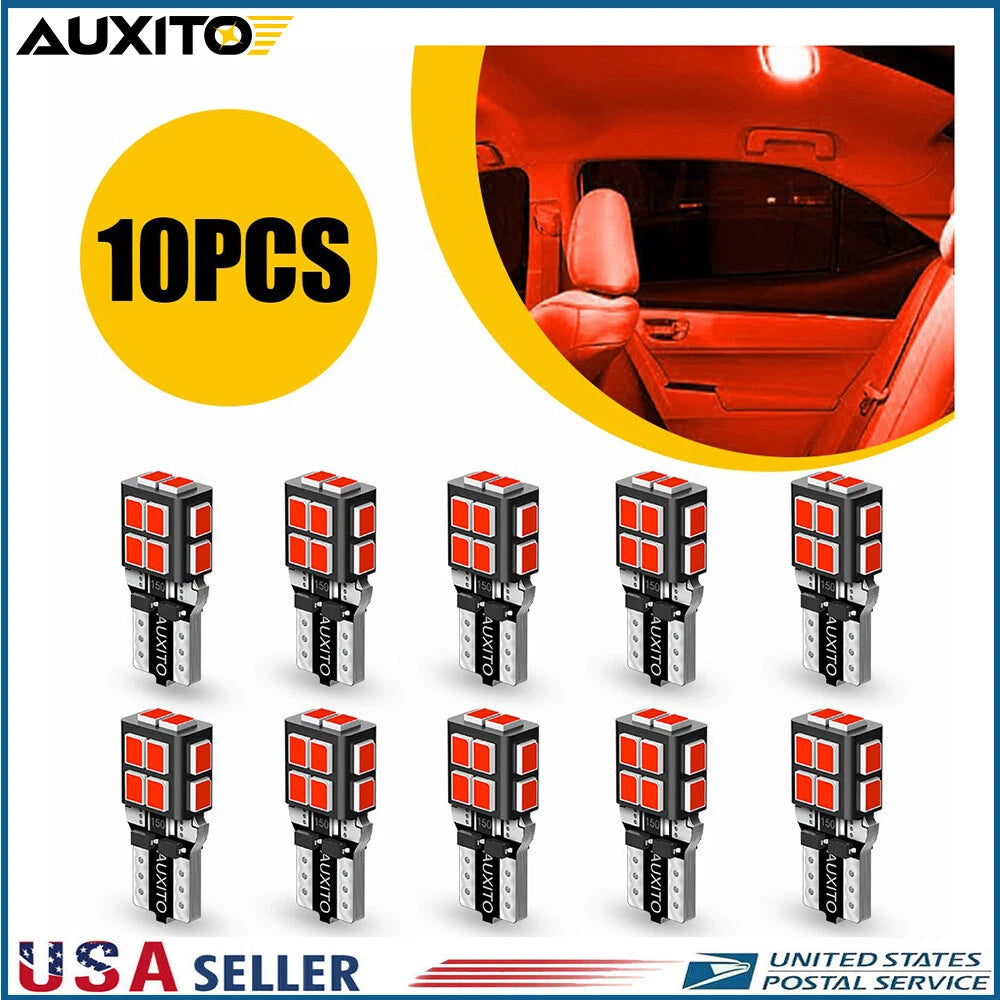 Red LED Parking Light Bulbs for Universal Fit (T10 Wedge)
