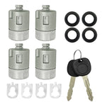 4 Pcs Door Lock Cylinder & 2 Keys for Chevrolet Express 1500 2500 3500 (2001-2010)