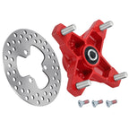 Front Wheel Hub Red w/Brake Disc for Honda Sportrax 400 TRX400EX TRX400X (2002–2014)