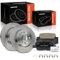 Set of 2 Rear Disc Brake Rotors & Ceramic Pads for Chevrolet Traverse (2018–2020)