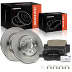 Set of 2 Rear Disc Brake Rotors & Ceramic Pads for Chevrolet Traverse (2018–2020)