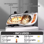 Chrome LED DRL Projector Headlights for Chrysler 300 (2011-2023)