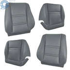 Set of 2 Front Seat Covers for Toyota Land Cruiser (1990–1997) Gray Leather